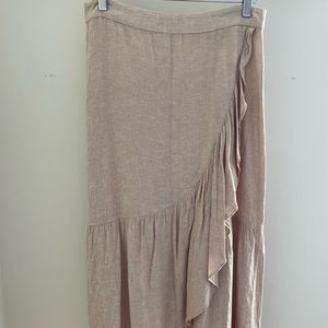 Madewell midi linen skirt size 6